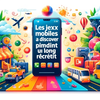 Un smartphone entouré d'éléments colorés