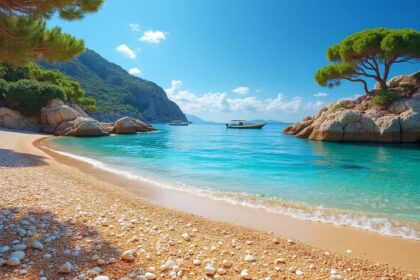 Découvrez la magnifique Plage Fiume Bughju à Saint-Florent, un véritable joyau de la Côte nord de la Corse. Profitez de ses eaux cristallines, de son sable fin et d'un cadre idyllique pour des moments de détente et de loisirs en famille ou entre amis.
