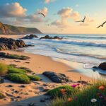 Découvrez la richesse de la biodiversité à la Plage de Pont-Mahé. Admirez une faune variée, explorez des flore uniques et profitez de panoramas à couper le souffle dans cet écrin de nature préservée.