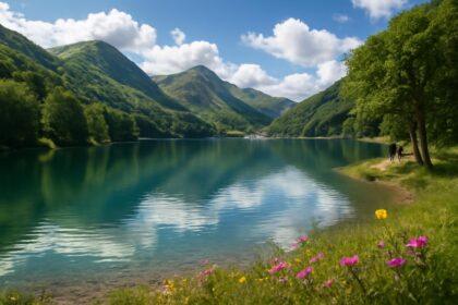 Découvrez le lac de Mondély, un havre de paix niché dans les Pyrénées. Profitez de paysages à couper le souffle, d'activités de plein air et d'un cadre idyllique pour vous ressourcer en pleine nature. Parfait pour les amoureux de la tranquillité et des panoramas enchanteurs.