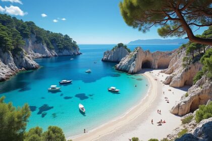 Découvrez la plage de la Crique de l'Aiguille, un trésor caché de la Côte d'Azur. Évadez-vous dans ce cadre idyllique, entre eaux cristallines et paysages époustouflants, loin du tumulte des plages surpeuplées. Idéal pour les amoureux de la nature et à la recherche de tranquillité.