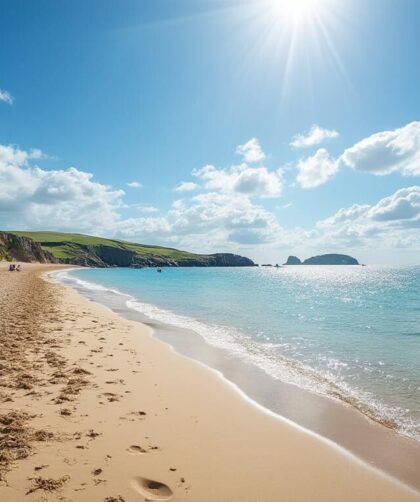 Découvrez la magnifique Plage de la Grandville à Hillion, dans les Côtes-d'Armor. Profitez de ses vastes étendues de sable fin, de ses paysages naturels à couper le souffle et d'une ambiance paisible, idéale pour les familles et les amoureux de la nature.