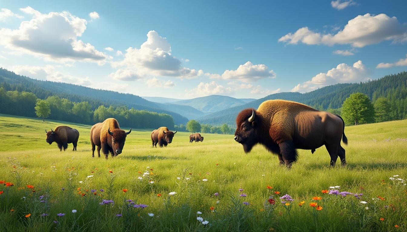 À la découverte des bisons d'Europe de la Margeride