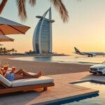 Personne relaxant près de la plage à Dubaï